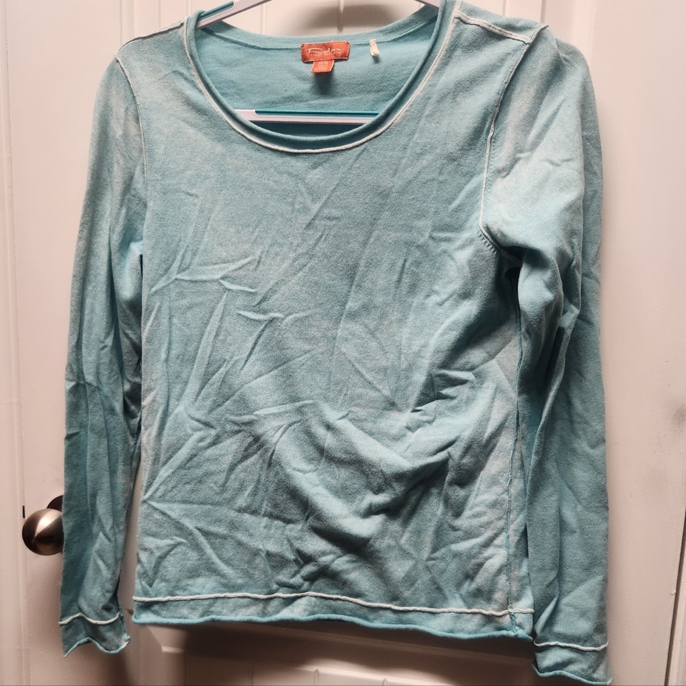 Medium Turquoise Relax by Tommy Bahama Pullover Sweater